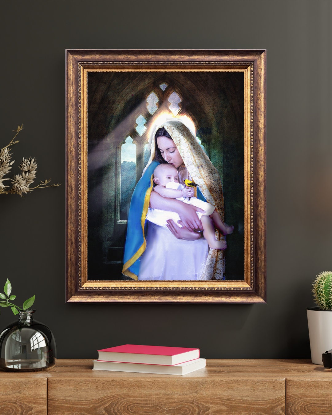 Virgin Mary, Gratia Plena, Catholic Art Print, Virgin Mary Print, 8x10 ...