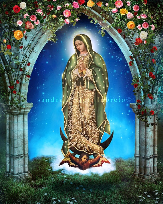 Our Lady of Guadalupe Catholic Art Print Virgin Mary Print - Etsy