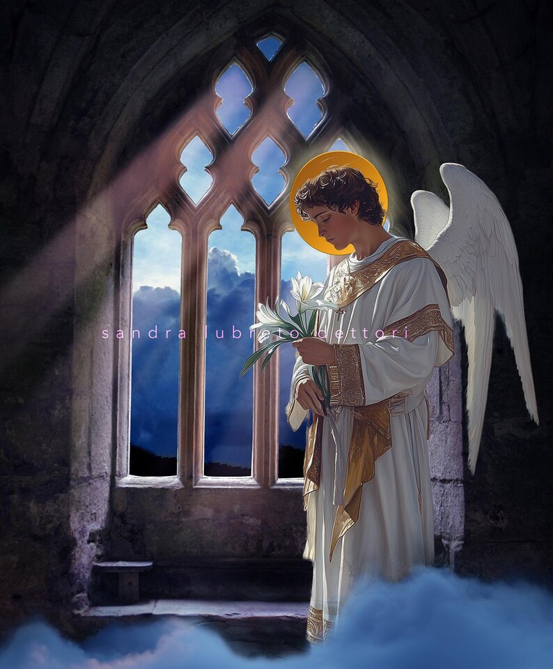 Saint Gabriel the Archangel, St Gabriel Print, Catholic Art, Religious ...