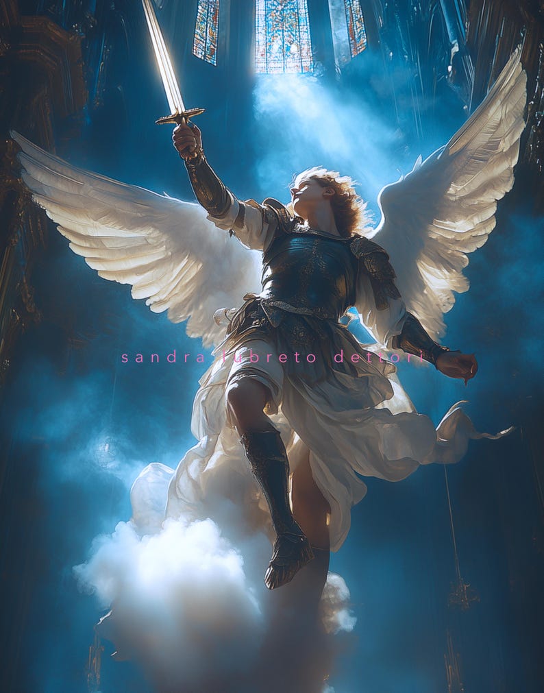 Saint Michael the Archangel, Defender of the Church, St Michael Print ...