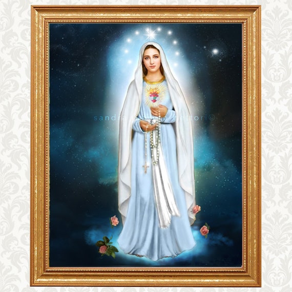 Our Lady of the Rosary Immaculate Heart of Mary Catholic - Etsy UK