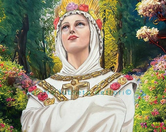 Our Lady of La Salette, Catholic print, art print, wall decor, 8x10, 11x14 or 16x20", by Sandra Lubreto Dettori