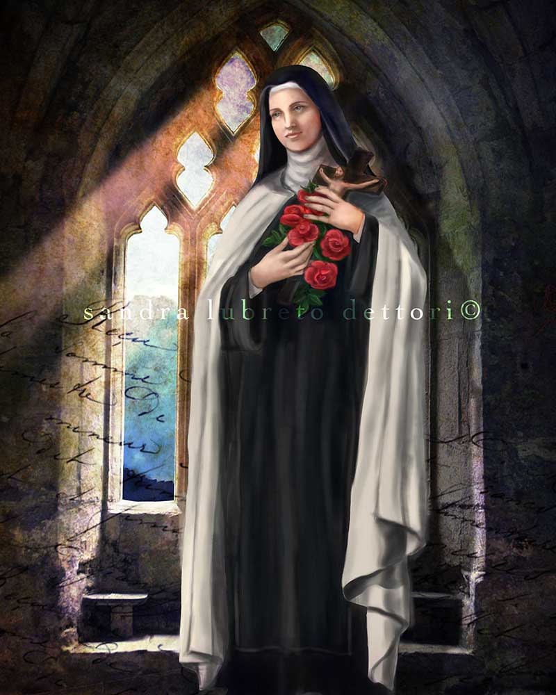 Saint Therese of Lisieux, the Little Flower, Religious Art, Catholic ...