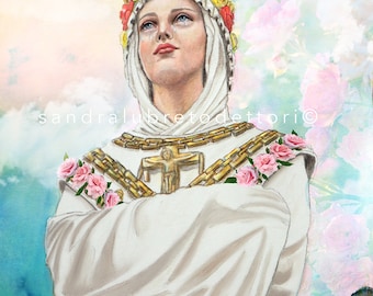Our Lady of La Salette, Catholic print, art print, wall decor, 8x10,11x14 or 16x20", by Sandra Lubreto Dettori
