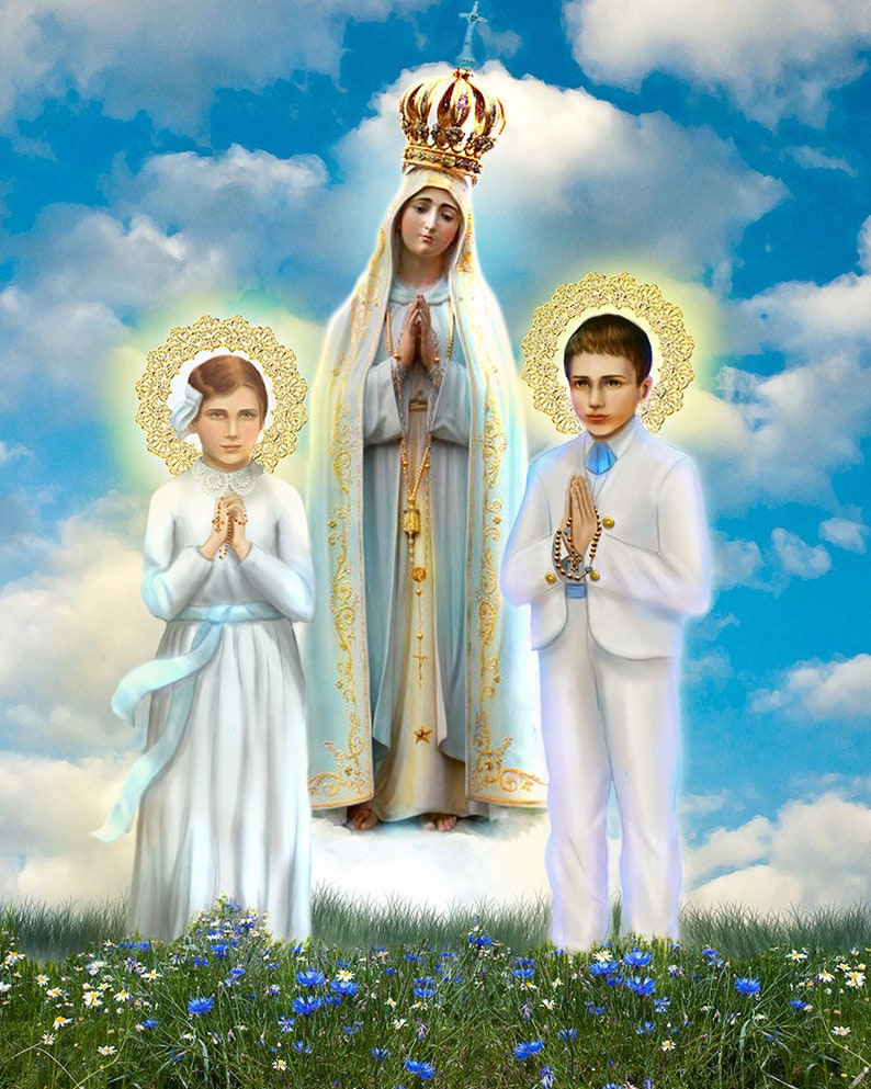 Saint Francisco &amp; Jacinta Marto Catholic Art Print Fatima - Etsy