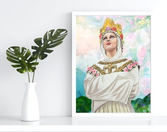Our Lady of La Salette, Catholic print, art print, wall decor, 8x10,11x14 or 16x20", by Sandra Lubreto Dettori
