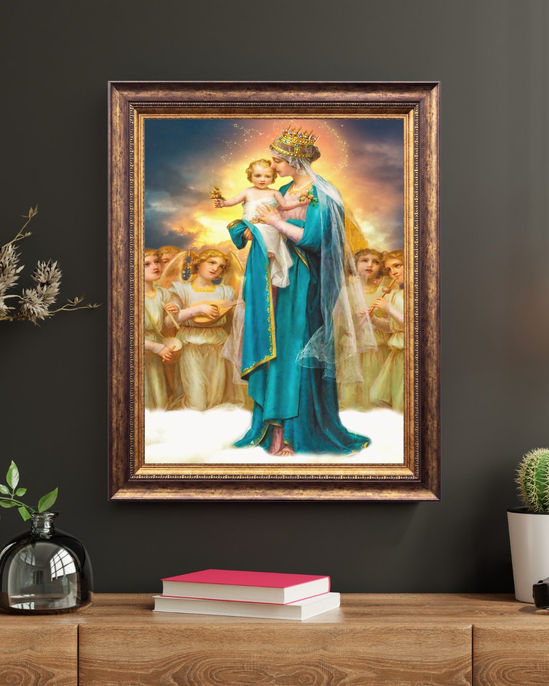 Mary Queen of Heaven, Catholic Art, 8.5x11