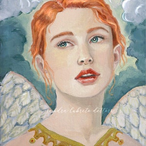 Guardian Angel, Catholic Art, 8x10" Art Print, wall decor