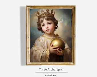 Infant Jesus, Infant King, Child Jesus, Religious Art, 8x10",11x14",16x20" Religious Art, Catholic Art, Print, wall decor, religious gift