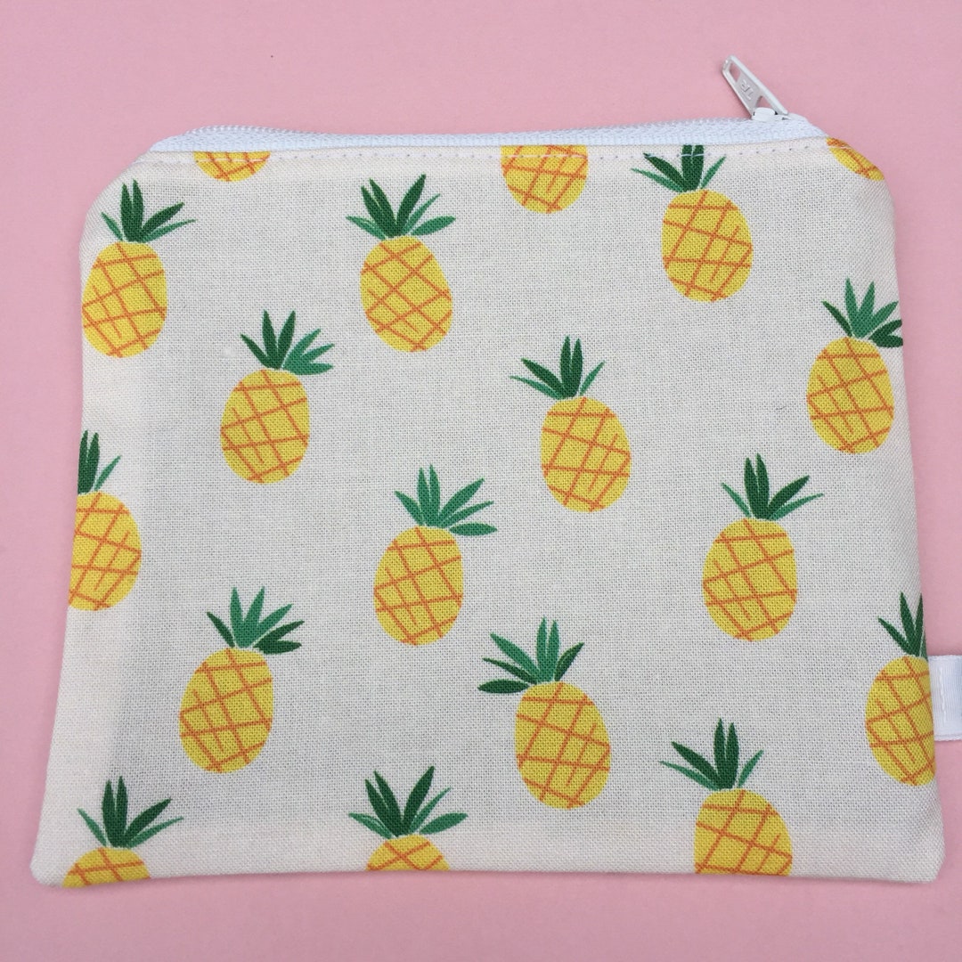 Pineapple Coin Purse Zippered Purse Change Pouch Zipperpouch Pineapple