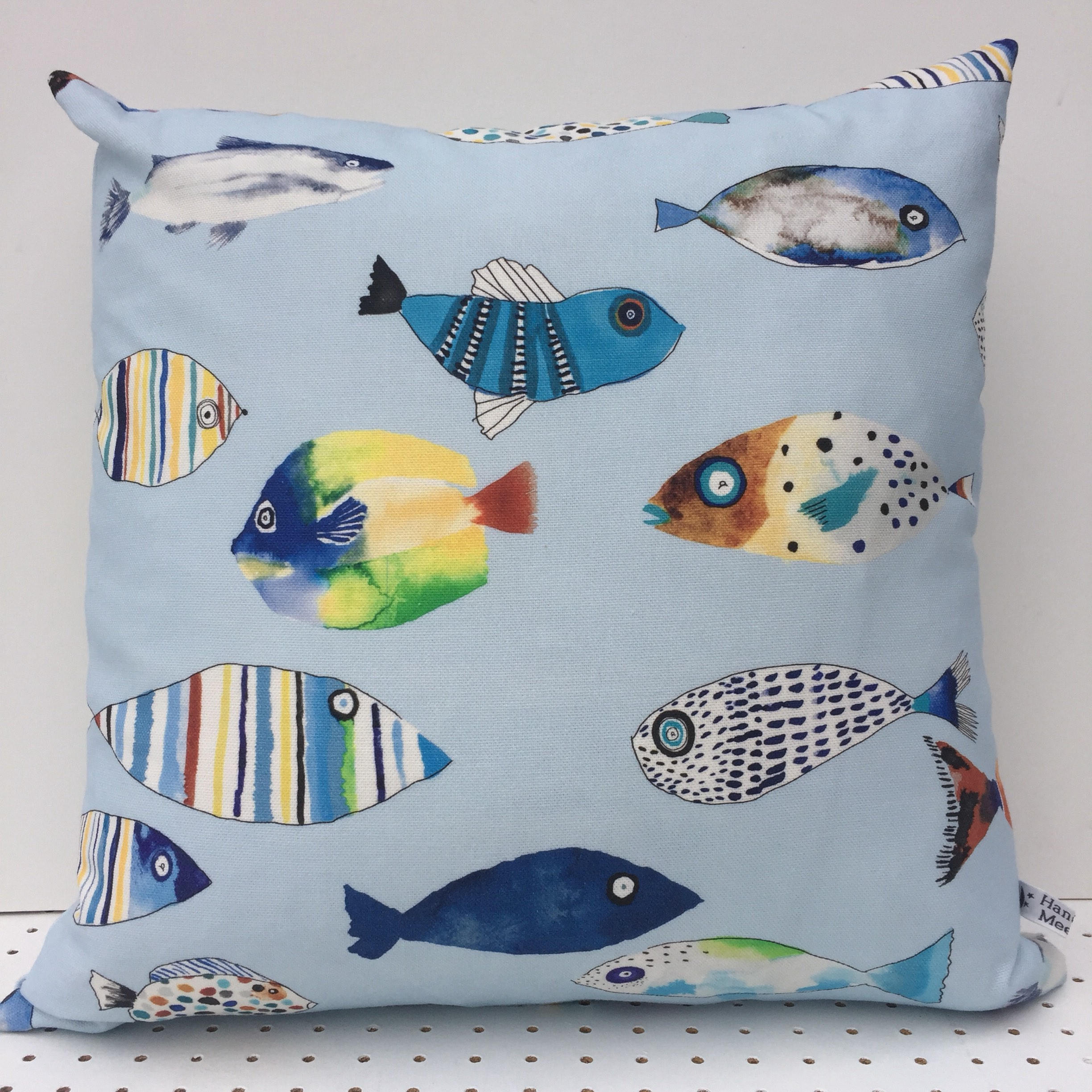 New Multi coloured Fish Cushion Cover Sardine Cornish Etsy