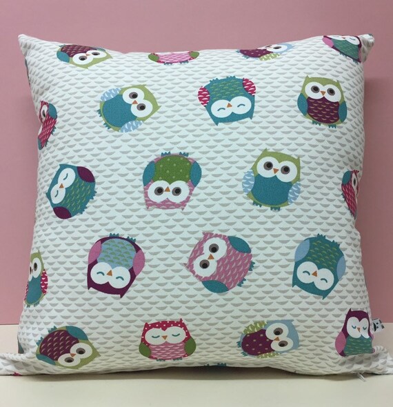 Owl Cushion Cover Pink Owls Fabric Cushion Cover Owl Decor Bedroom Scatter Cushion Cover Contemporary Modern