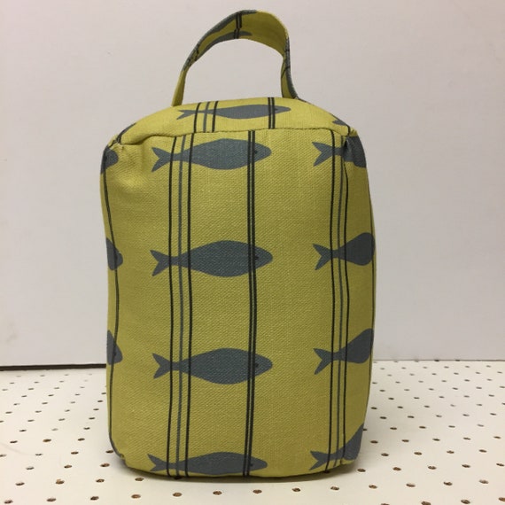 Yellow Fish Doorstop Scandi Fish Fabric Door Wedge Fabric Etsy