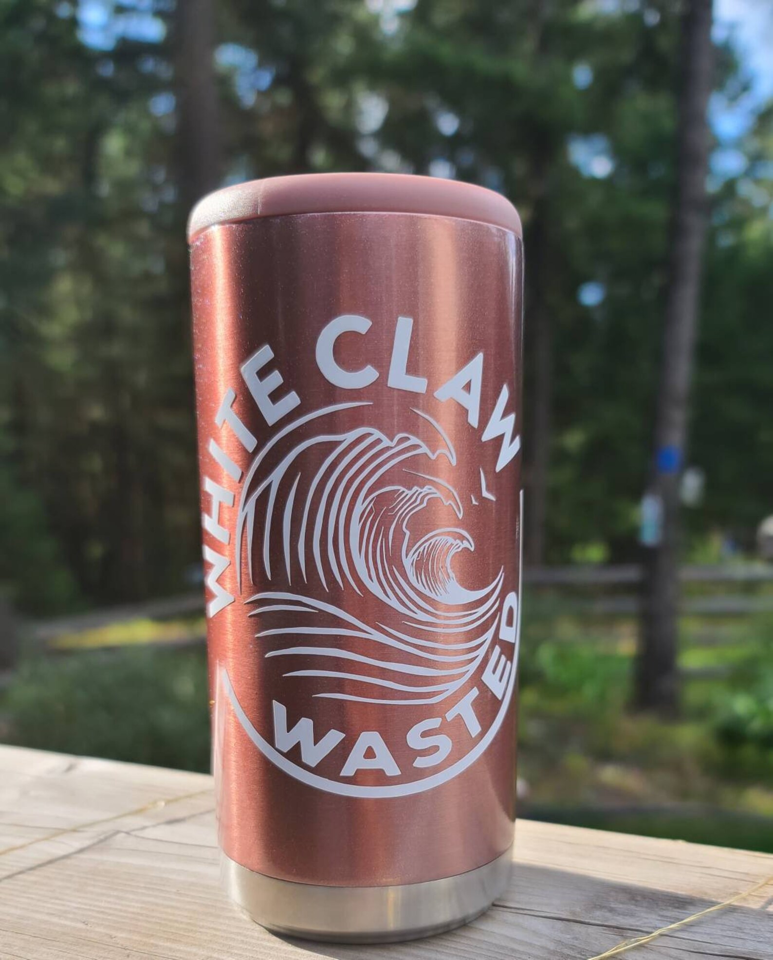 White Claw Wasted Skinny Can Cooler Custom Can Cooler Drink Etsy
