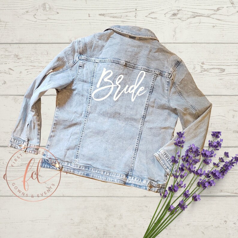 Bride Denim Jacket Custom Denim Jacket Personalized Jean Etsy