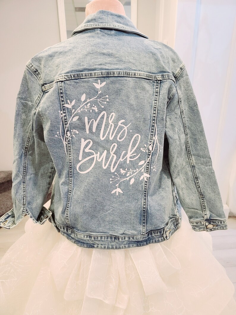 Bride Denim Jacket Custom Denim Jacket Personalized Jean Etsy