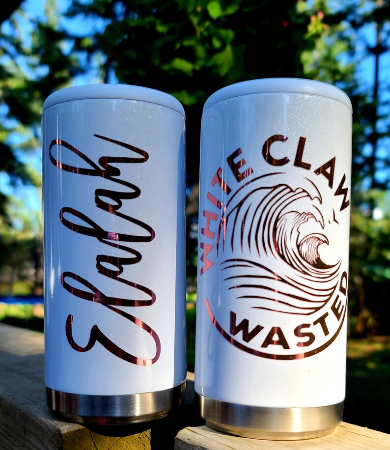 White Claw Wasted Skinny Can Cooler Custom Can Cooler Drink Etsy