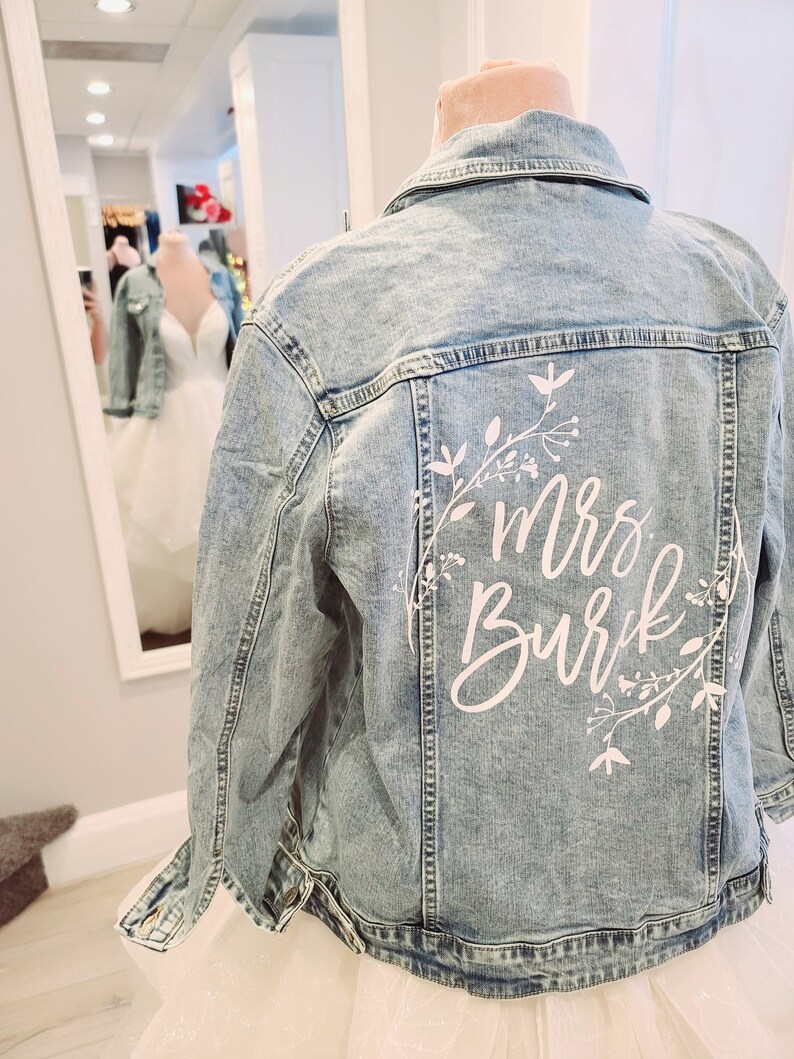 Bride Denim Jacket Custom Denim Jacket Personalized Jean Etsy