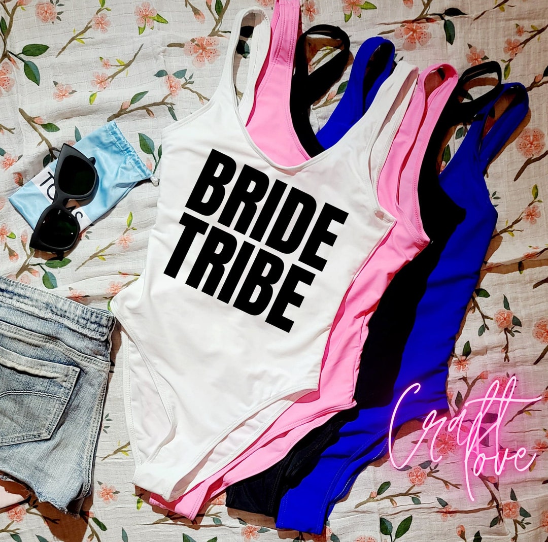 Bride Tribe Swimsuit Bride Bathing Suit Future Mrs Swimsuit Etsy
