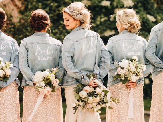bridesmaid denim jacket