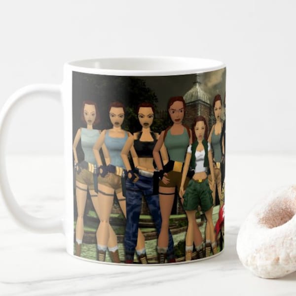 20 Years Of An Icon, Every Lara Croft, Tomb Raider Mug, Gift, Size 11oz