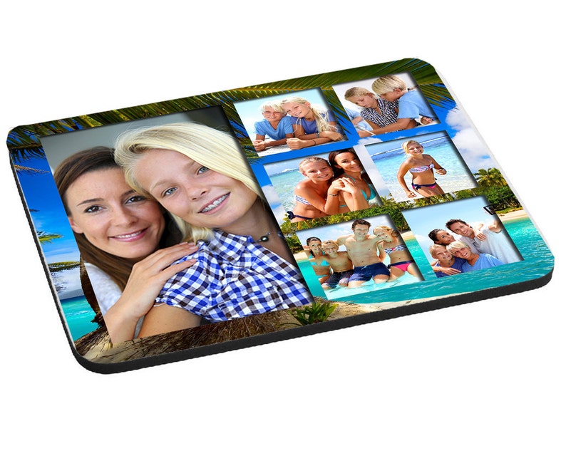 Beach Holiday 7 Photo Collage Mouse Mat Pad 220mm X 180mm Etsy