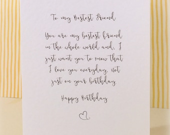 best friend birthday card