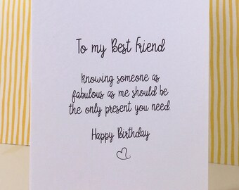 Birthday Card to My Best Friend, Funny Birthday Card, Happy Birthday, Birthday Greetings, Happy Returns, Handwritten Font, Typography Font