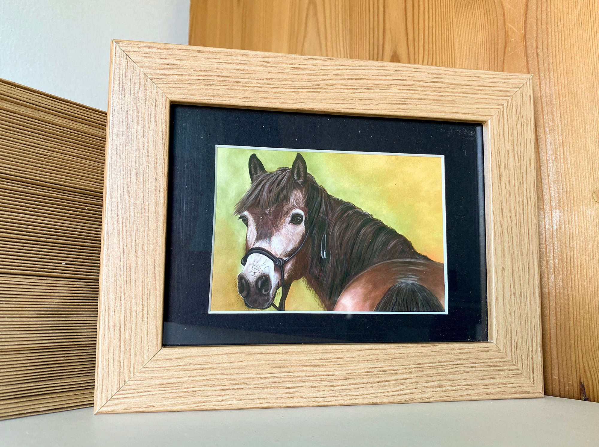 Details about   Exmoor Pony Framed Mini Print from my Own Pet Portrait Watercolour Painting. 