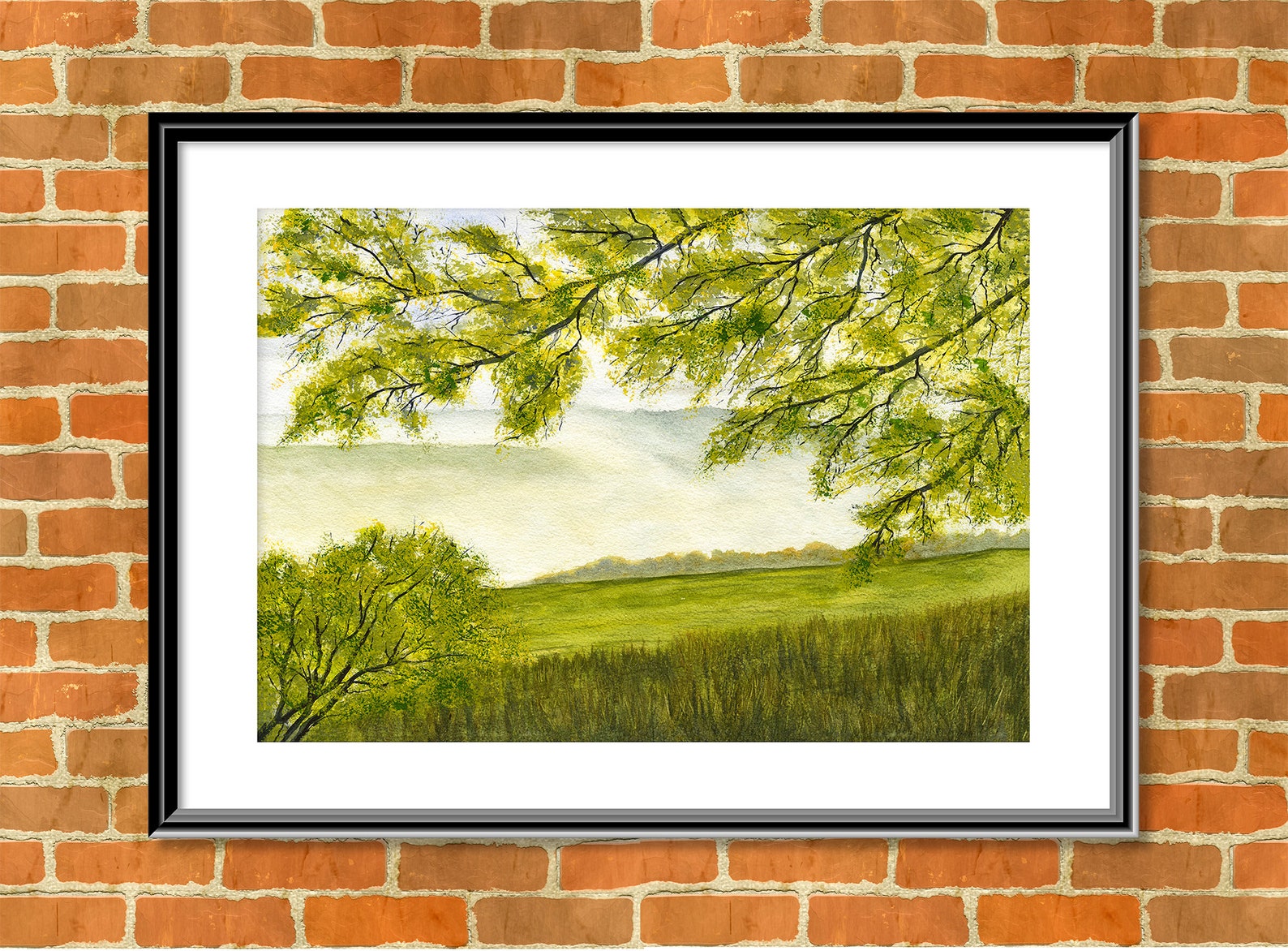 Una impresión de paisajes nublados atmosféricos de bosque - Etsy España