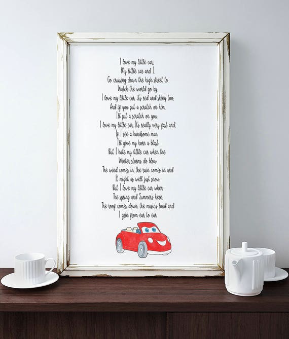 Ich liebe mein Auto Gedicht für Frauen besitzen ihr erstes Etsy
