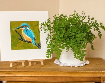 Original Kingfisher Painting, Original Art, Original Wild Bird Art, Original Painting, Kingfisher, Acrylic Painting, Kingfisher Art,
