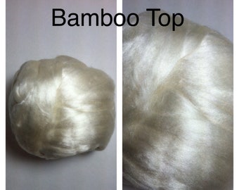Bamboo Roving Undyed / Ecru Bamboo Top / 1lb / 16oz