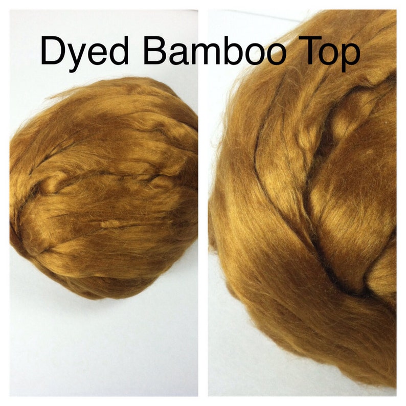 Dyed Bamboo Top Topaz Topaz Bamboo Roving Gold Bamboo Spinning 1lb 16oz