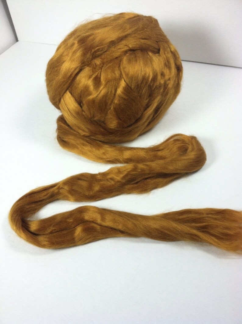 Dyed Bamboo Top Topaz Topaz Bamboo Roving Gold Bamboo Spinning 1lb 16oz
