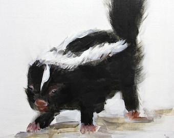 Little Skunk print on canvas