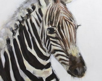 Little Zebra print on canvas