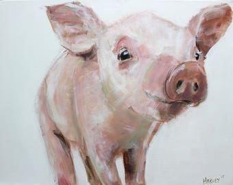 Little Pig print on canvas