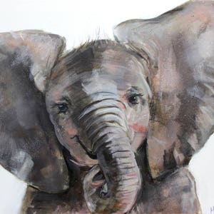 Little Elephant print on canvas image 1