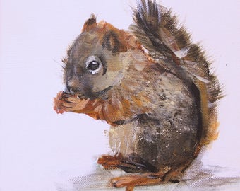 Little Squirrel print on canvas