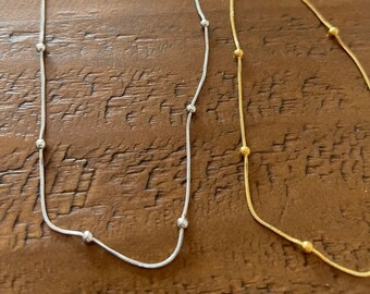 simple ball chain necklace