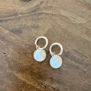 sun shell huggie earrings