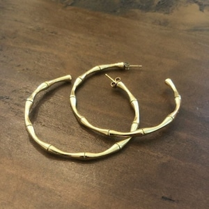 big bamboo hoop earrings