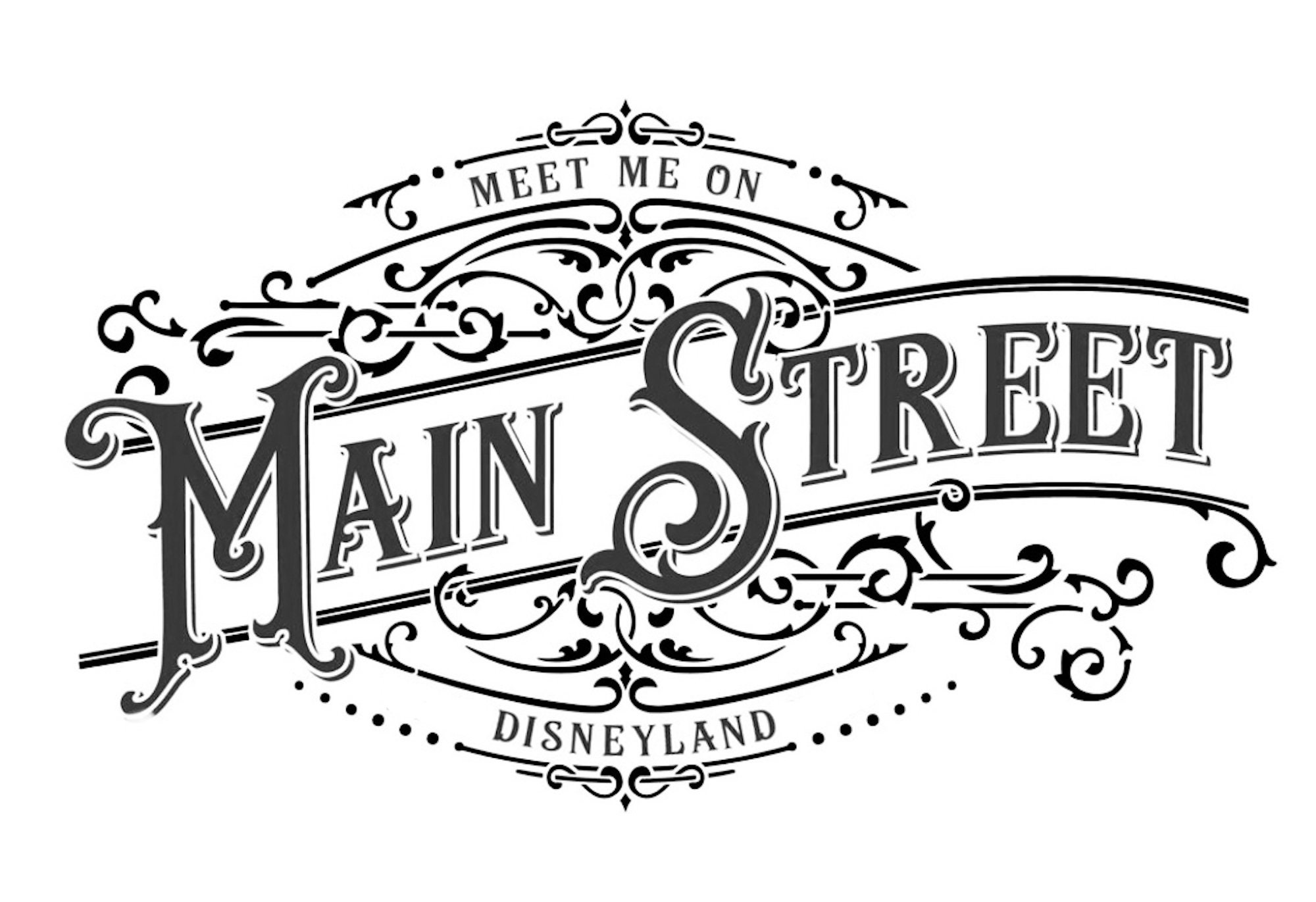Main Street Decal Meet Me On Main Street Wall Sticker Main Etsy