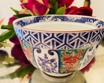VINTAGE IMARI, Japanese Deep Serving Bowl, Wony Ltd, Chinoiserie Chic Style
