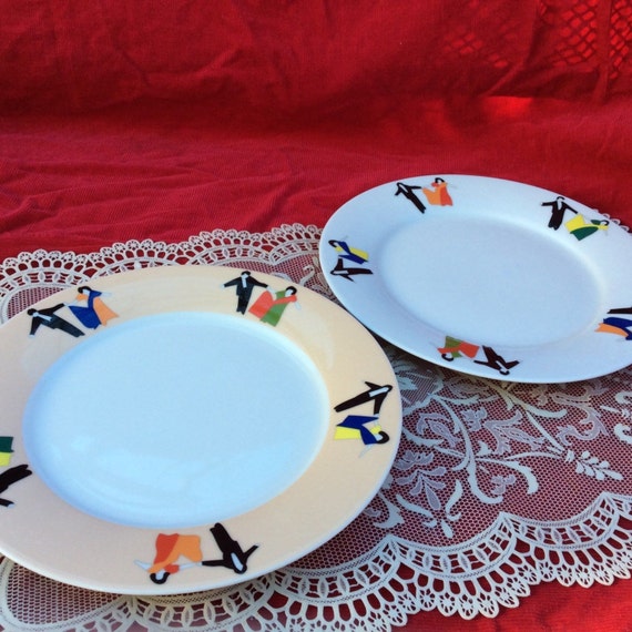 Marco Lodola 8 1/2" (21,5 cm) Plate Art Deco Dancers Vintage Rare Collectible Il_570xn
