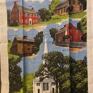 Vintage Old Sturbridge Village cotton tea towel