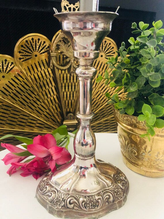 VINTAGE SILVER PLATED Table Lamp Il_570xn
