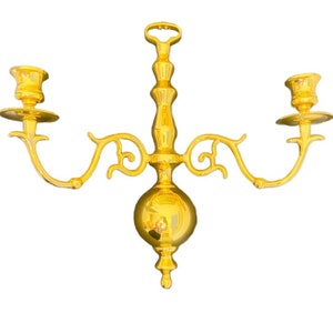 VINTAGE, BRASS Sconce CANDLEHOLDER, Candlestick Holder, Wall Decor, Hollywood Regency, Victorian Style