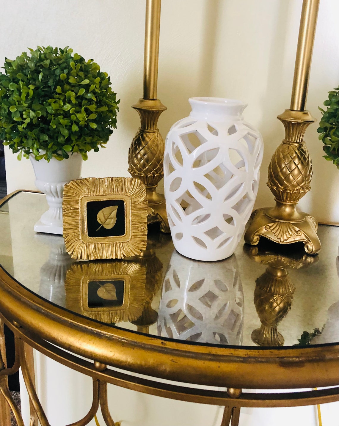 GOLD LEAF DECOR Gold Fall Decor Framed Leaf Gold Frame Etsy